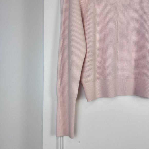 Intermix Jillian Pink Mock Neck Cashmere Sweater - Picture 6 of 8